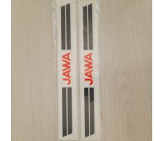 Nálepka nádrže JAWA 50 - 23 Mustang (biele pruhy) 295x35mm 2ks *M