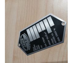Výrobný štítok JAWA 250 353
