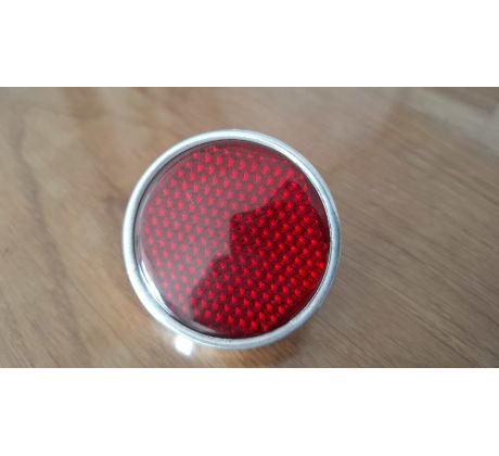 Odrazka červená so skrutkou - ALU Rámček