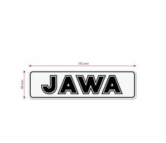 Nálepka JAWA 140x35 čierná 2ks *M