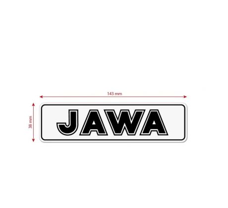 Nálepka JAWA 140x35 čierná 2ks *M