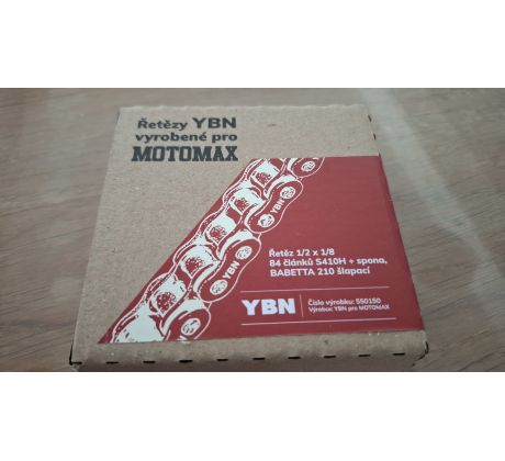 Reťaz 1/2 x 1/8 - 84 článkov, YBN-MOTOMAX S410H + spona, BABETTA 210 šlapací *M