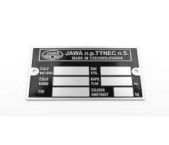 Výrobný štítok JAWA 350 634